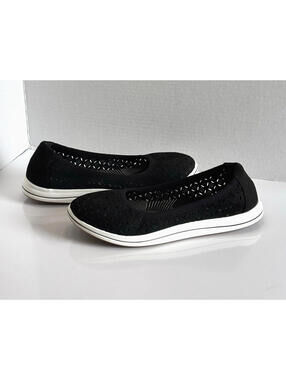 Clarks Cloudsteppers Breeze Roam Stretch Slip On Womens Black 9.5M Comfort Shoes